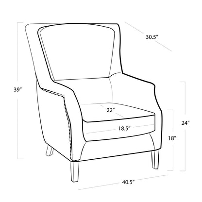 Regina Andrew Leather Garconniere Chair 32-1004VBR