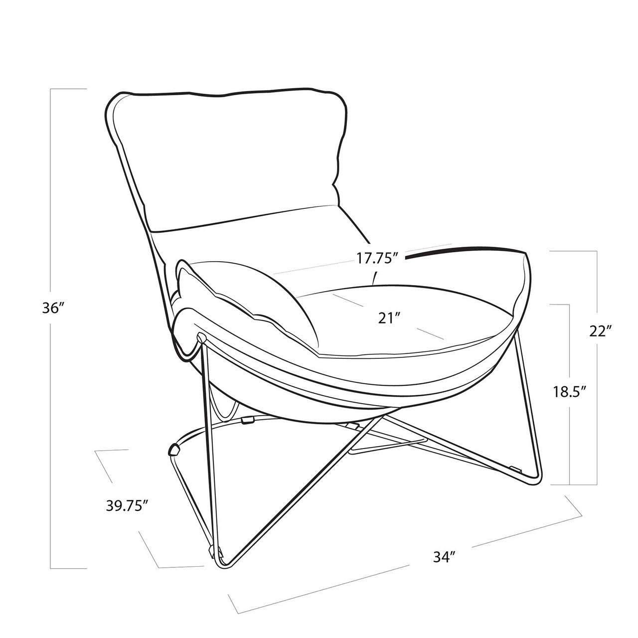 Regina Andrew Cocoon Chair in White 32-1181