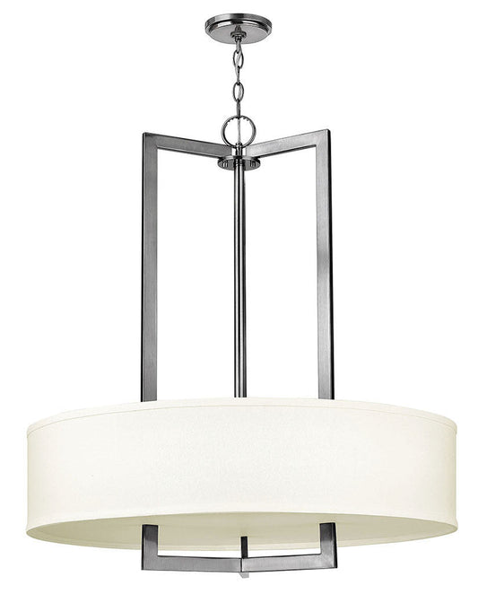 Hinkley Lighting Hampton Large Drum Antique Nickel Integrated LED Bulb(s) 3206AN-LED