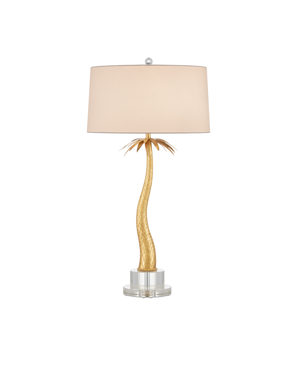 Currey & Co Mazari Table Lamp in Contemporary Gold Leaf/Clear 6000-0961