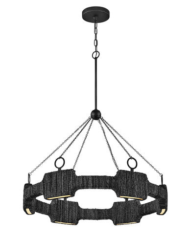 Hinkley Lighting Raffi Medium LED Single Tier Chandelier in Carbon Black 34106CBK