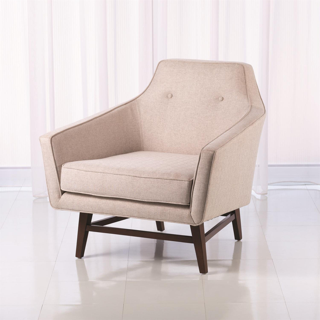 Global Views Studio A Home Edward Lounge Chair-Muslin 7.20210-MUSLIN