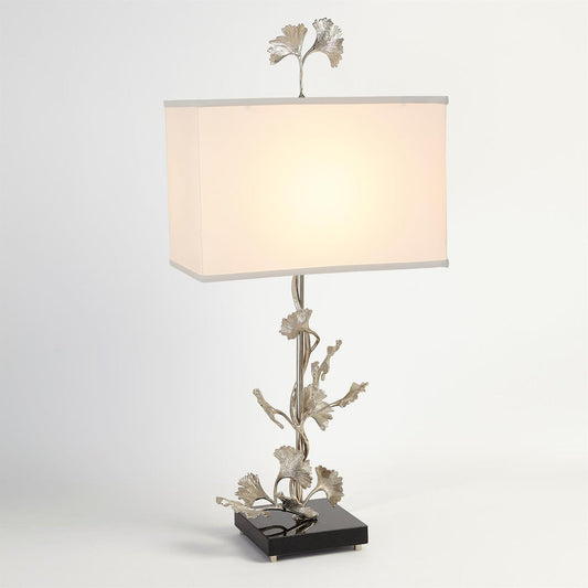 Global Views Ginkgo Table Lamp Nickel 9.93250