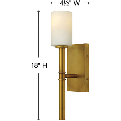 Hinkley Lighting Margeaux Single Light Sconce Vintage Brass 3580VS