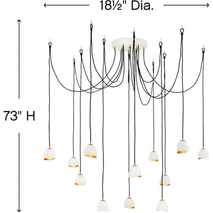 Hinkley Lighting Nula Large Multi Tier Shell White 35908SHW