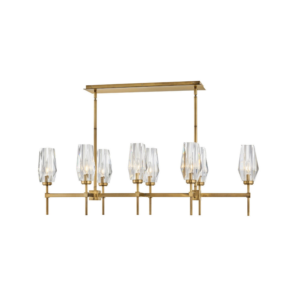 Hinkley Lighting Ana Eight Light Linear Heritage Brass 38256HB