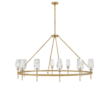 Hinkley Lighting Ana Extra Large Single Tier Chandelier in Heritage Brass 38259HB