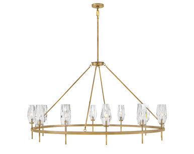 Hinkley Lighting Ana Extra Large Single Tier Chandelier in Heritage Brass 38259HB