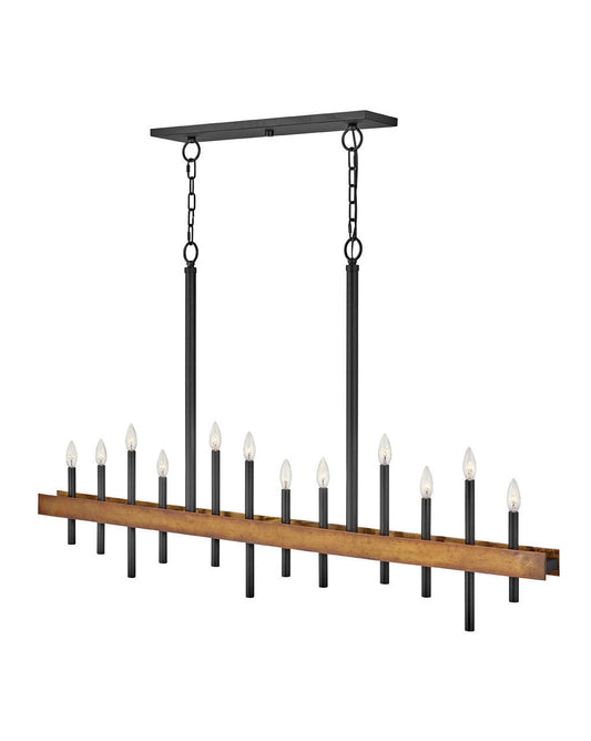 Hinkley Lighting Wells Twelve Light Linear Weathered Brass 3864WA