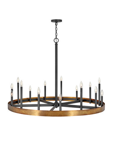 Hinkley Lighting Wells Large Single Tier Weathered Brass 3865WA