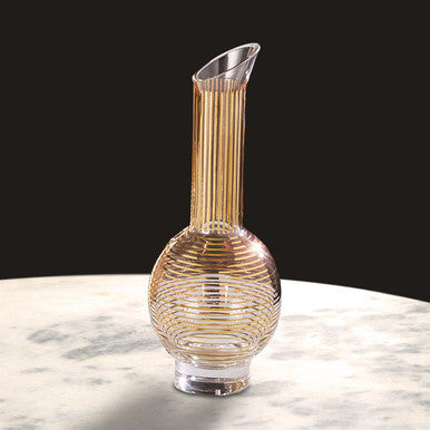 Global Views Gold Stripe Wine Decanter-Sphere 6.60498