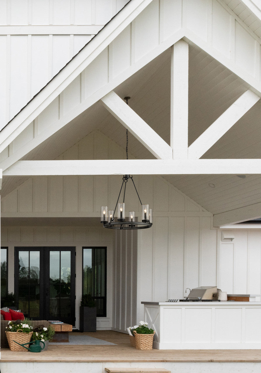 Z-Lite Marlow 6 Light Outdoor Chandelier in Ashen Barnboard 589-6ABB