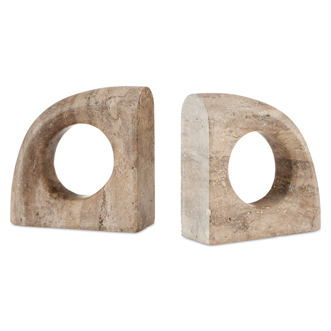 Currey & Co. Russo Travertine Object Set of 2 1200-0816