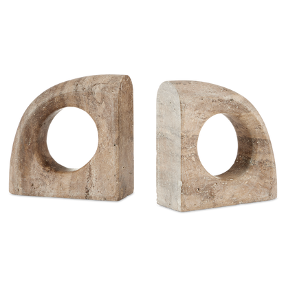 Currey & Co. Russo Travertine Object Set of 2 1200-0816