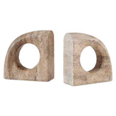 Currey & Co. Russo Travertine Object Set of 2 1200-0816