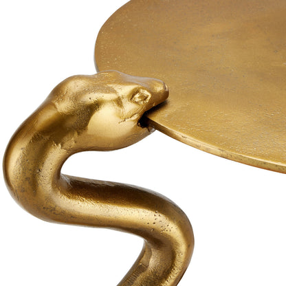 Currey & Co. Serpent Brass Accent Table 4000-0140