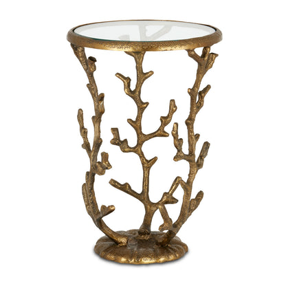 Currey & Co. Coral Brass Accent Table 4000-0141