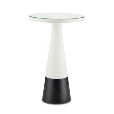 Currey & Co. Tondo Black & White Accent Table 4000-0144