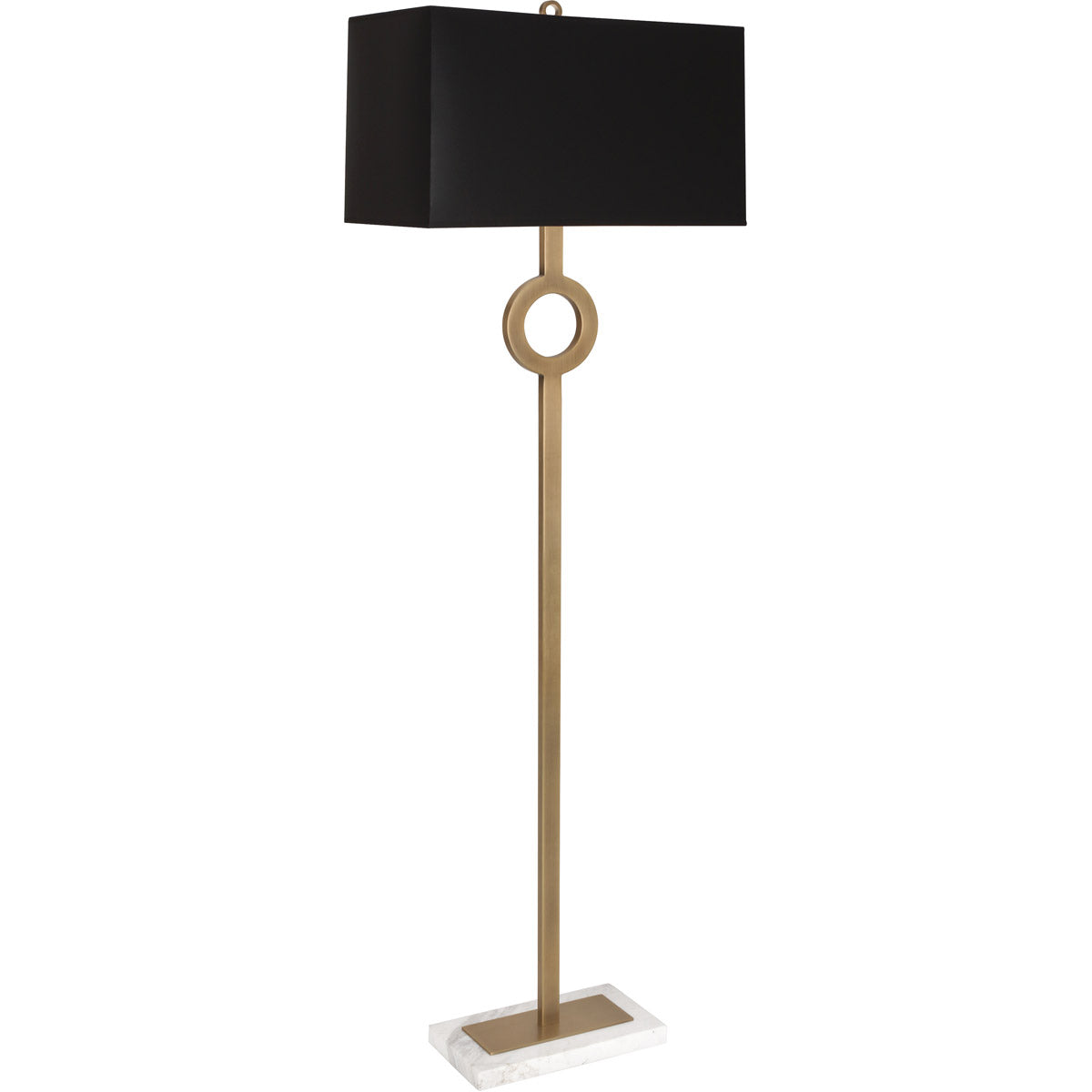 Robert Abbey  Oculus Floor Lamp in Warm Brass Finish with White Marble Base 406B