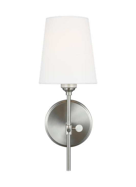 Visual Comfort Studio Thomas O'Brien Baker One Light Wall / Bath Sconce in Brushed Nickel 4187201-962