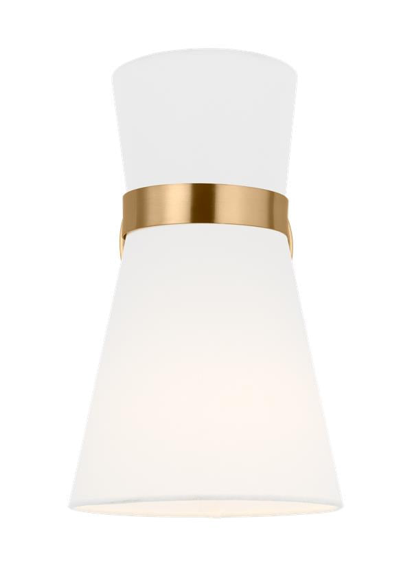 Visual Comfort Studio AERIN Clark One Light Wall / Bath Sconce in Satin Brass 4190501-848