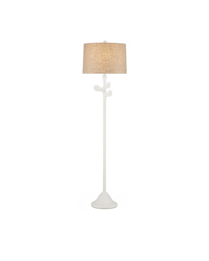 Currey & Co. Charny White Floor Lamp 8000-0133