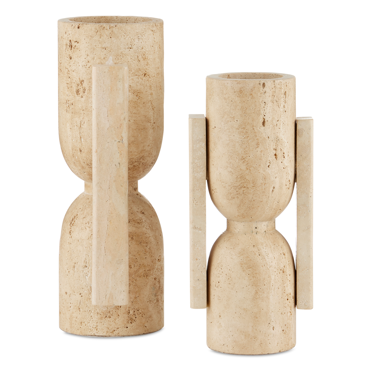 Currey & Co. Stone Vase, Face to Face Set of 2 1200-0815