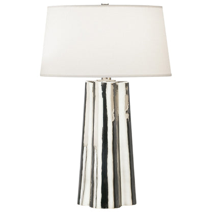 Robert Abbey  Wavy Table Lamp in Silver Mercury Glass with Polished Nickel Accents 435