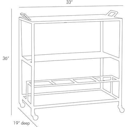 Arteriors Home Jak Bar Cart 4395