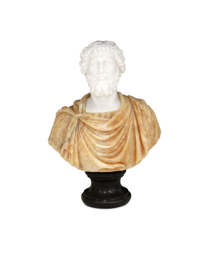 Currey & Co. Thanos Marble Bust Sculpture 1200-0664