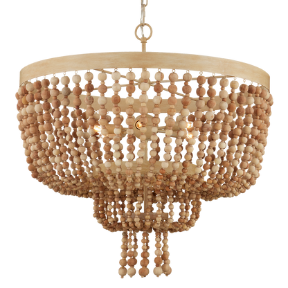 Currey & Co. Sabia 28" Beaded 6-Light Chandelier 9000-1163