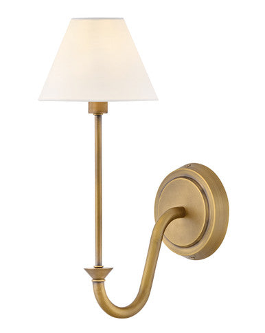 Hinkley Lighting Greta Medium Single Light Sconce in Heritage Brass 45160HB