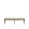 Currey & Co. Visby Light Pepper Bench, Calcutta Linen 7000-0302