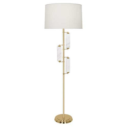 Robert Abbey  Alston Floor Lamp in Modern Brass Finish with Marble Accents 456