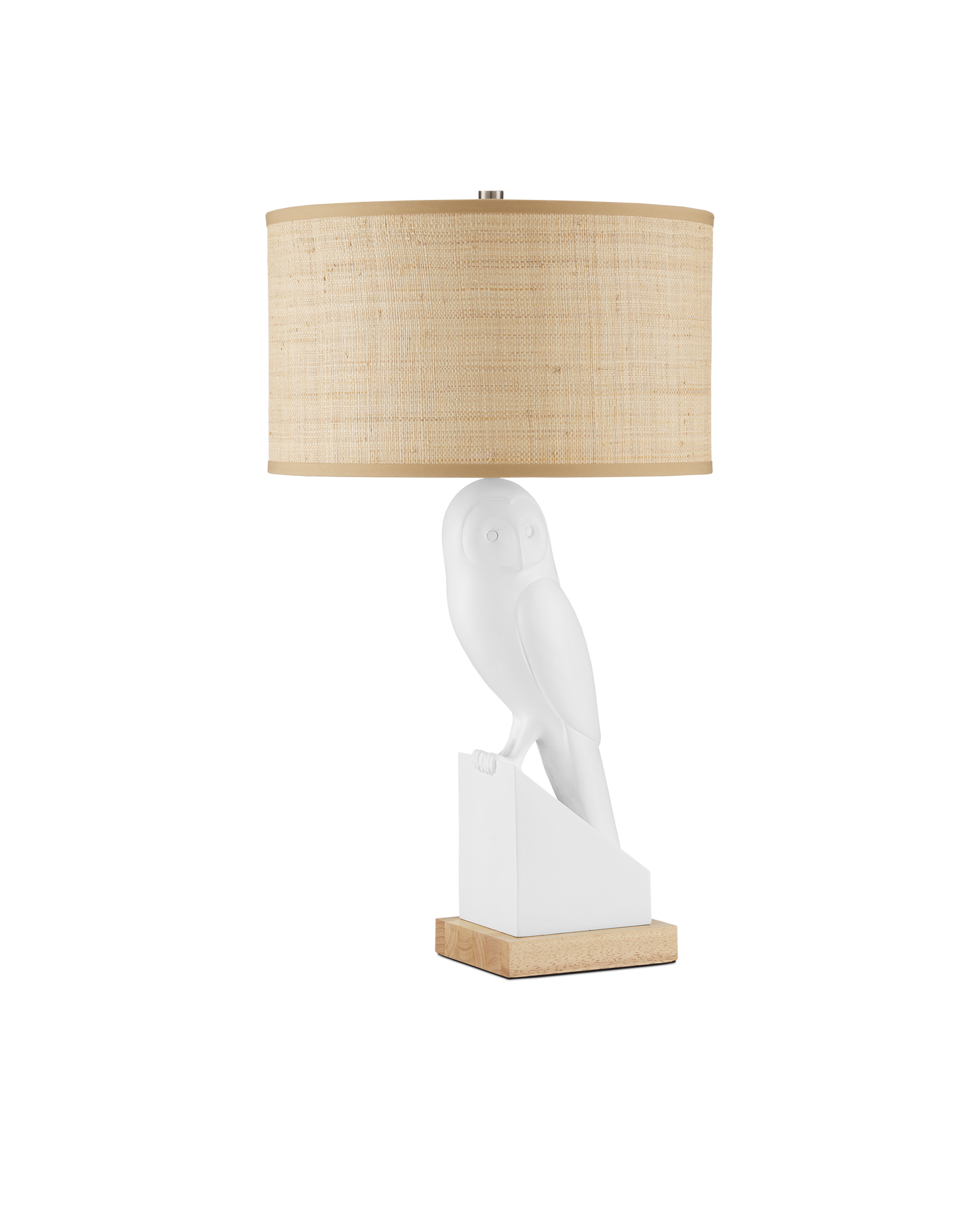 Currey & Co. Snowy Owl White Table Lamp 6000-0816