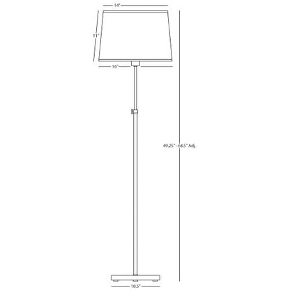 Robert Abbey  Koleman Floor Lamp in Aged Brass 463