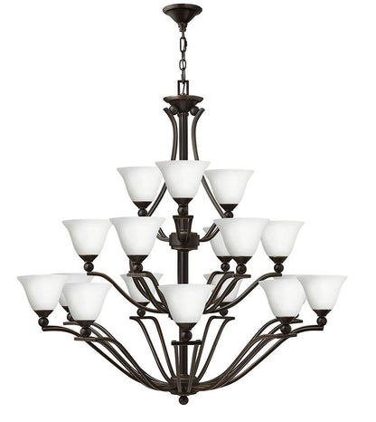 Hinkley Lighting Bolla Extra Large Three Tier Olde Bronze with Opal glass 4659OB-OPAL