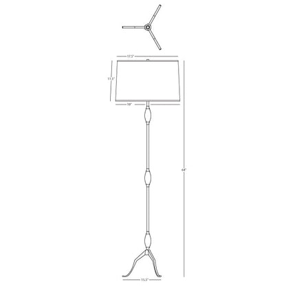 Robert Abbey  Grace Floor Lamp in MODERN BRASS FINISH 466