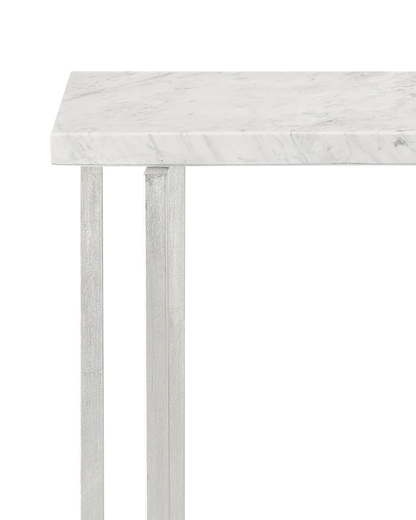 Currey & Co. Cora White Marble Accent Table 4000-0070