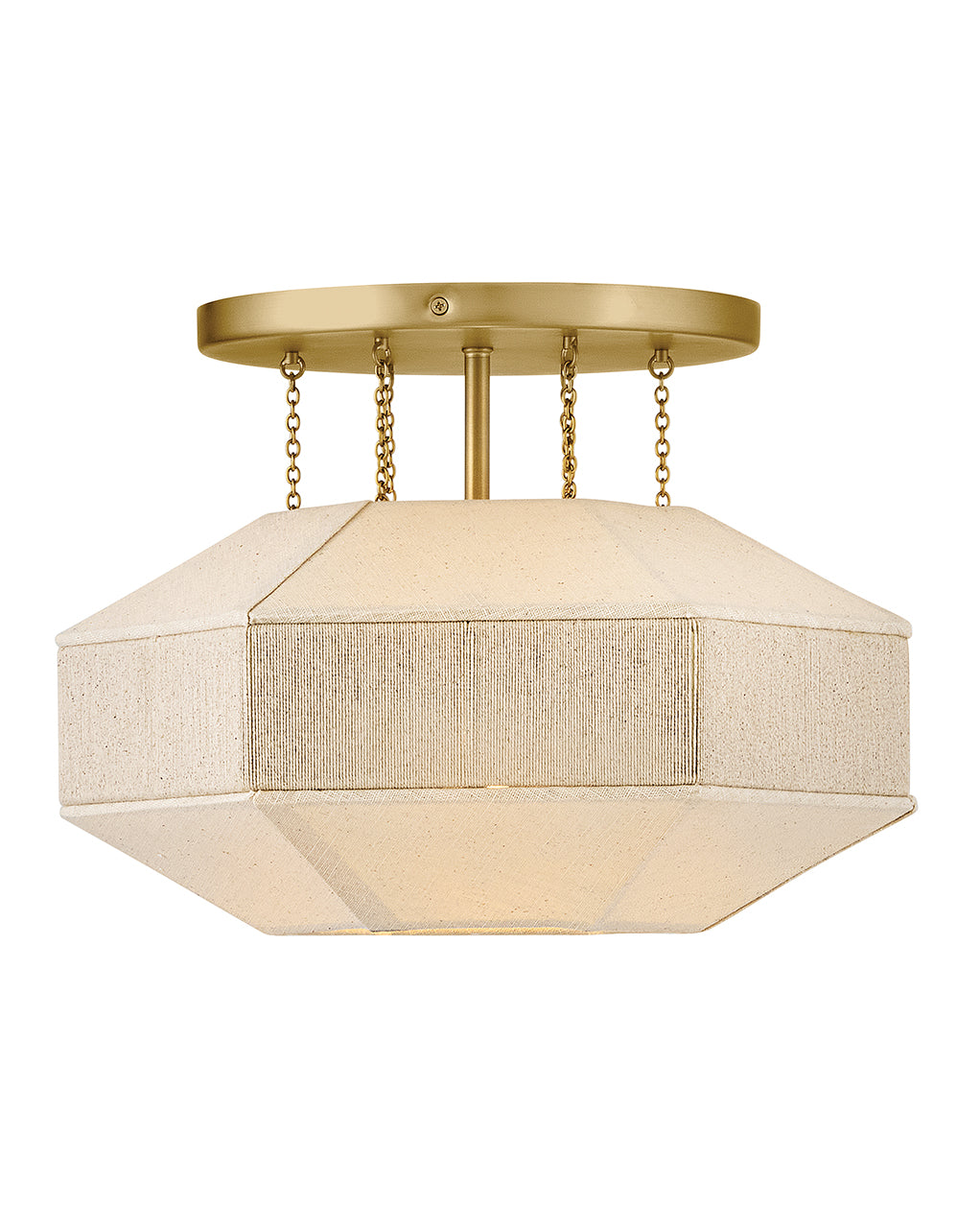 Hinkley Lighting Lyla Medium Semi-Flush Mount in Lacquered Brass 47493LCB