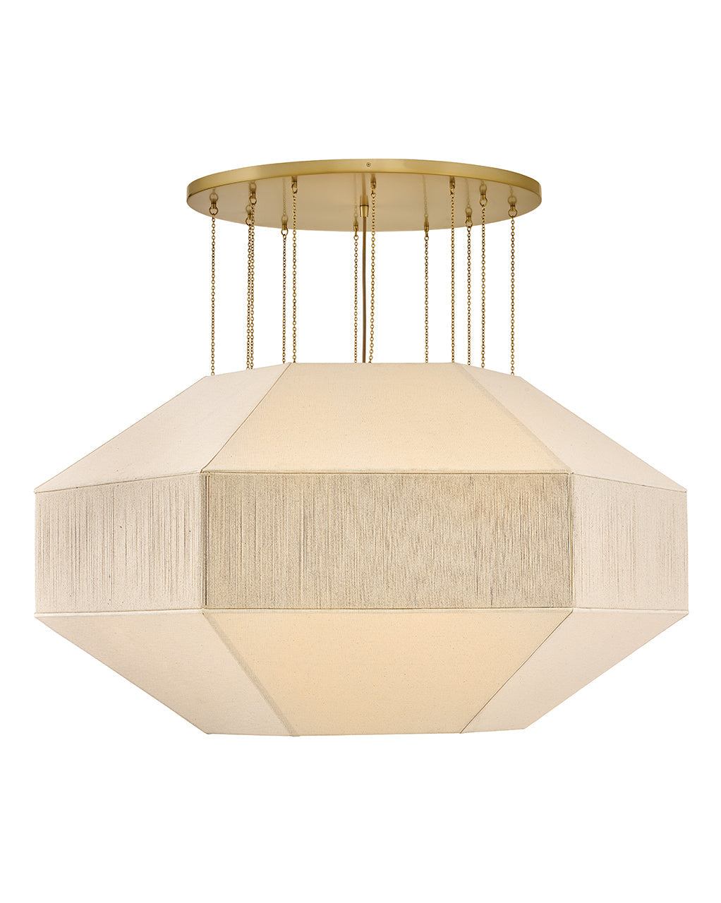 Hinkley Lighting Lyla Large Convertible Chandelier in Lacquered Brass 47498LCB