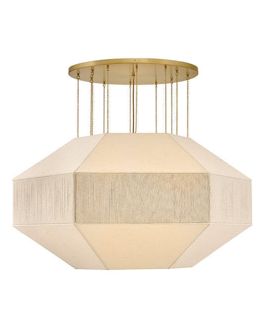 Hinkley Lighting Lyla Large Convertible Chandelier in Lacquered Brass 47498LCB