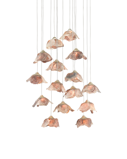 Currey & Co. Catrice 15-Light Round Multi-Drop Pendant 9000-0677