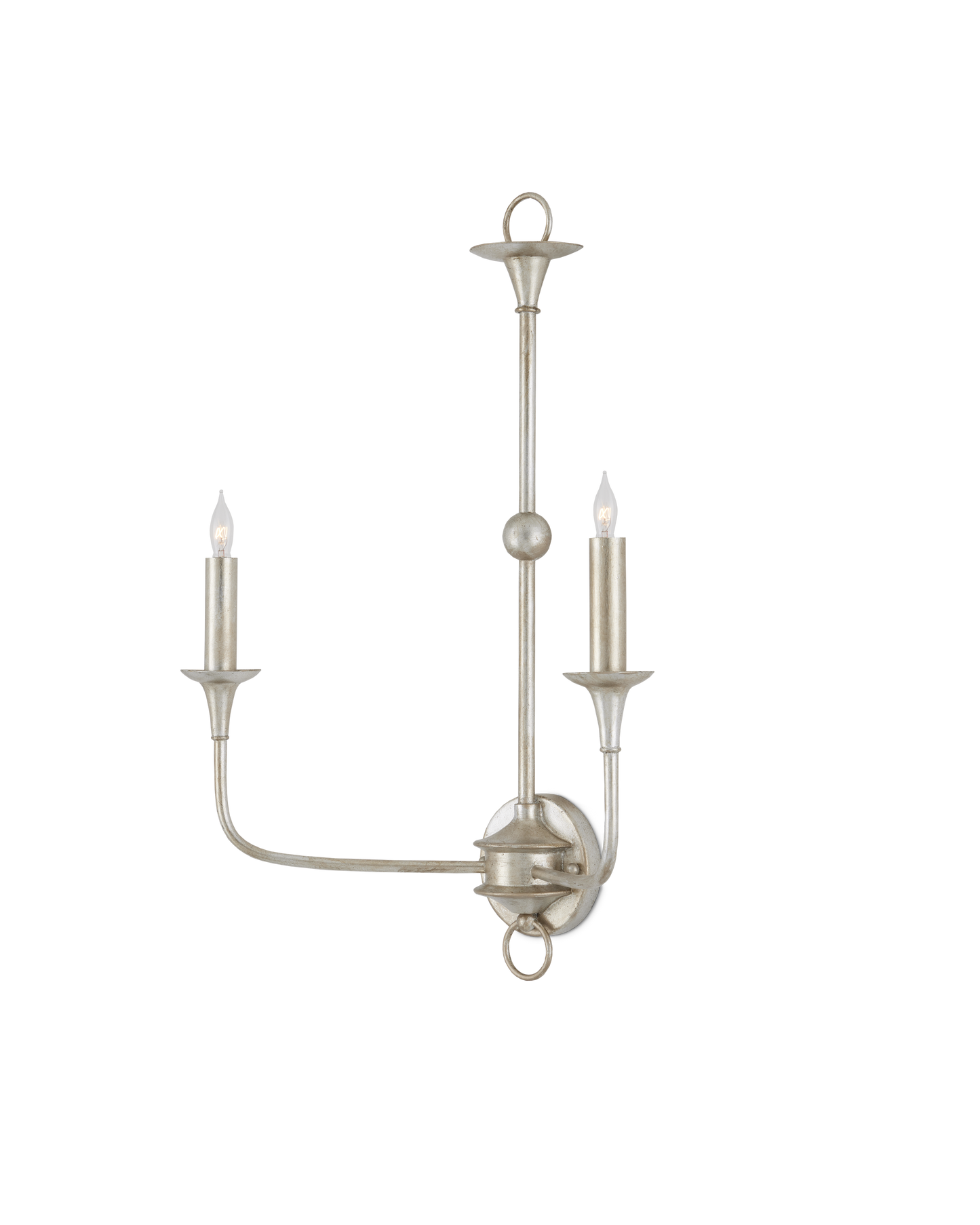 Currey & Co. Nottaway Champagne Double-Light Wall Sconce 5000-0218