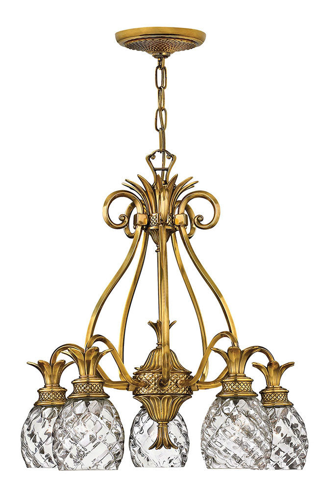 Hinkley Lighting Plantation Medium Single Tier Burnished Brass 4885BB