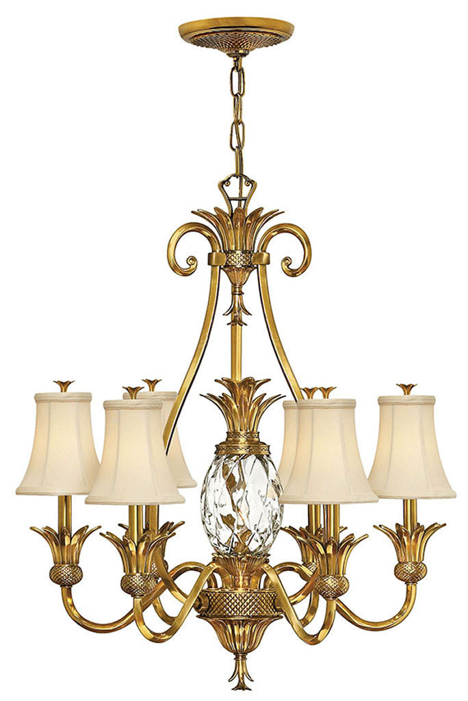 Hinkley Lighting Plantation Large Single Tier Burnished Brass 4886BB