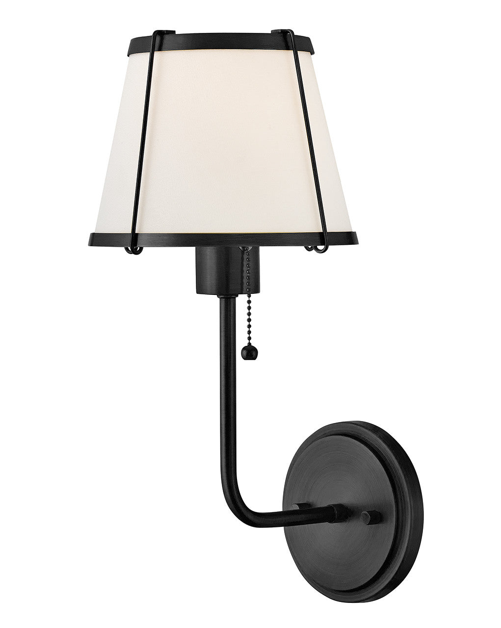 Hinkley Lighting Clarke Medium Single Light Sconce in Black 4890BK