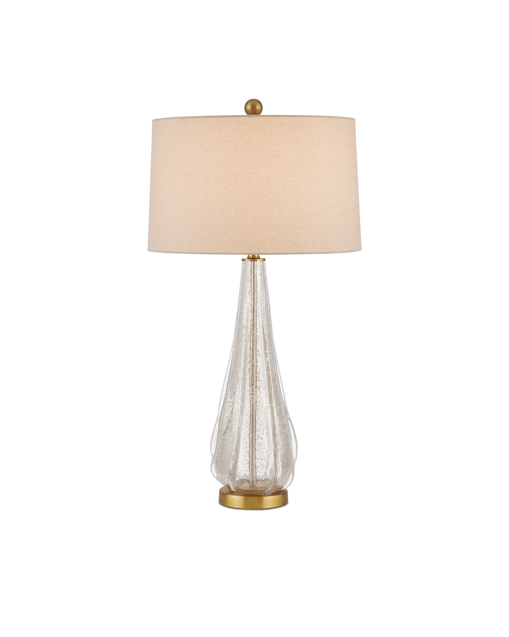 Currey & Co Zyphyrine Table Lamp in Clear/Gold/Antique Brass 6000-0946