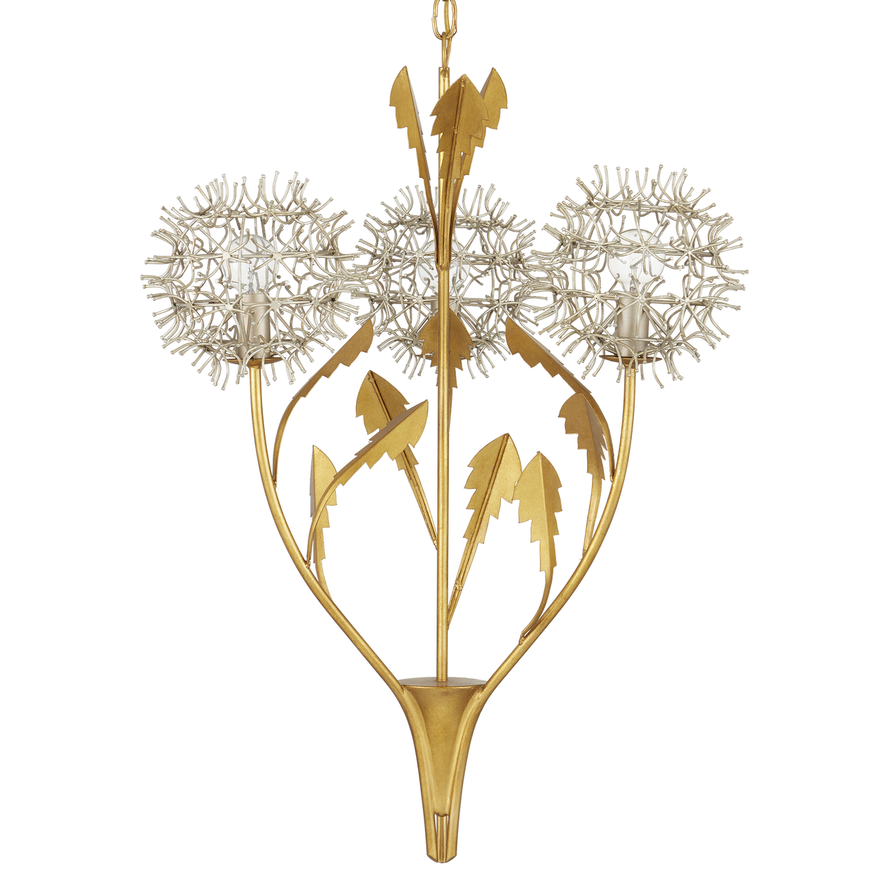 Currey & Co. Dandelion Silver & Gold Pendant 9000-1081