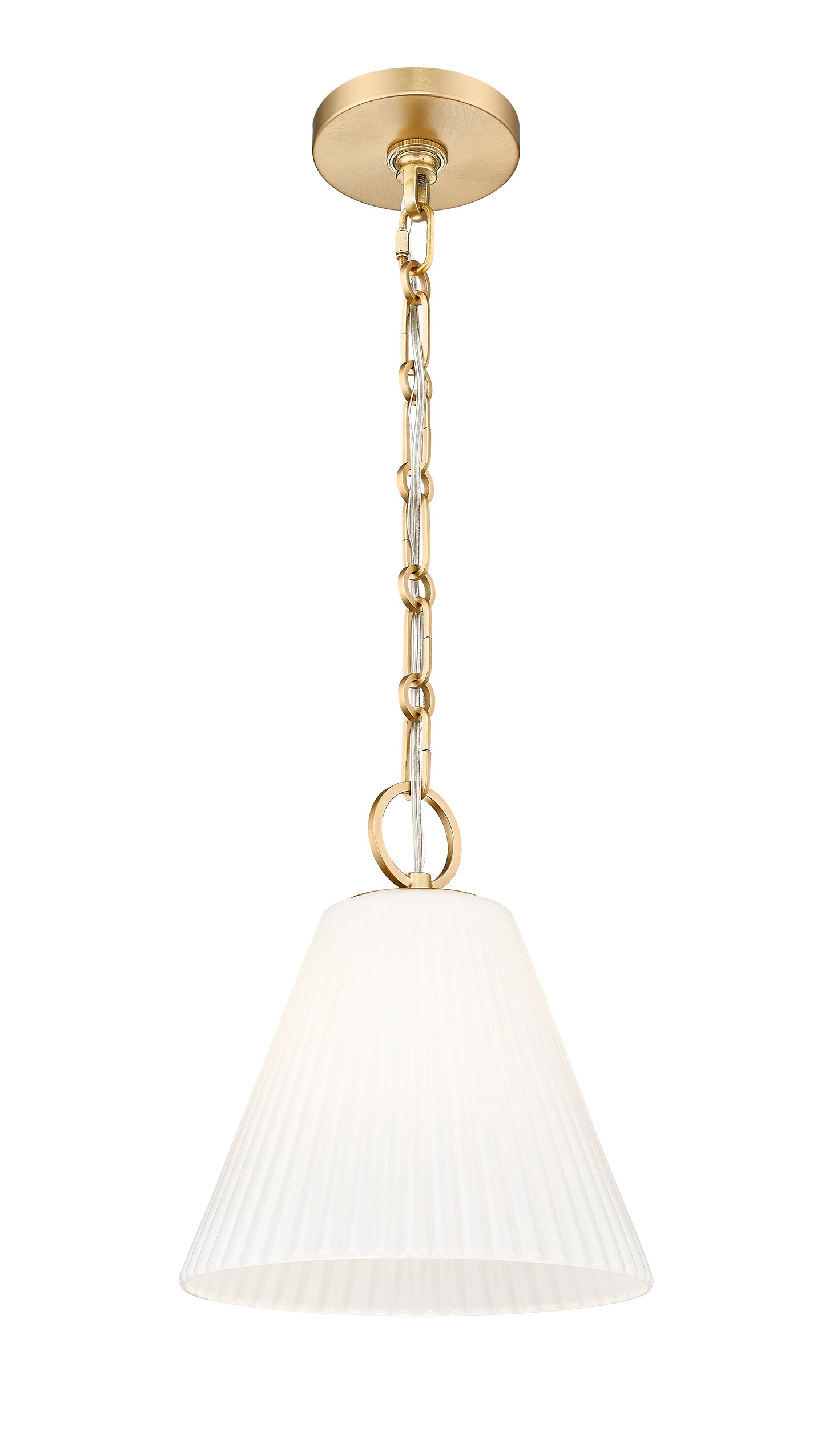 Z-Lite Alaric 1 Light Pendant in Modern Gold 3042P10-MGLD